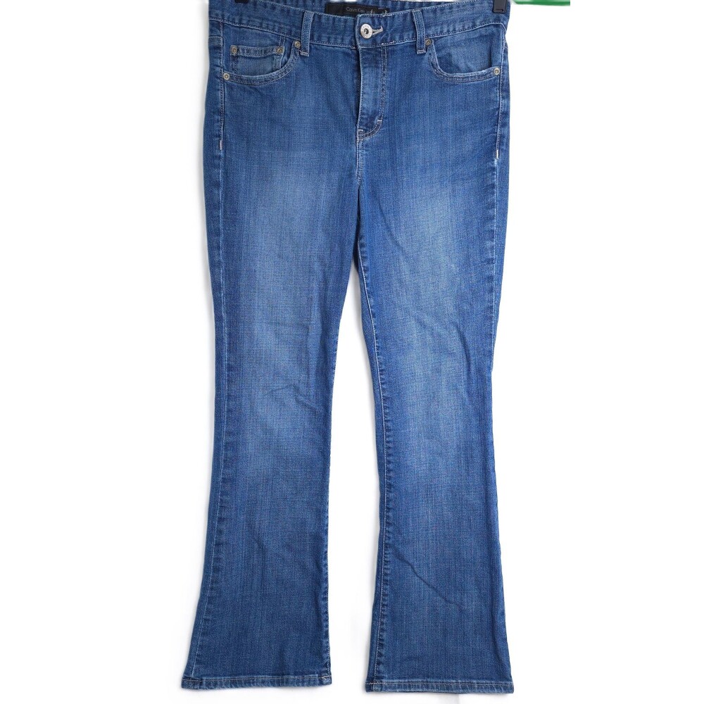Calvin Klein Jeans Womens Size 12 Blue Bootcut Flare Denim Casual Stretch
